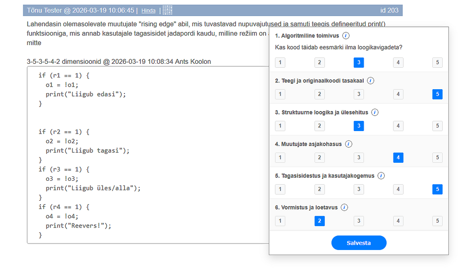 Kvaliteedidimensioonide hindamine
